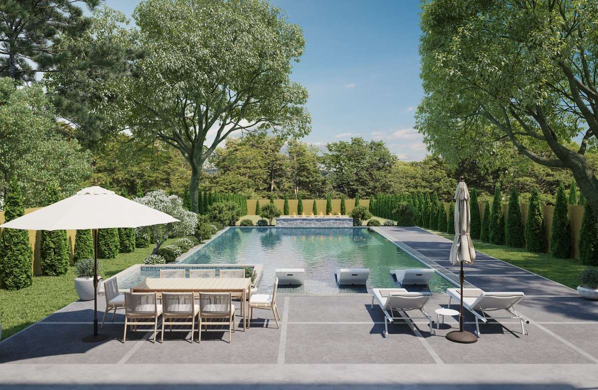 Pool rendering to show the true potential of this backyard!