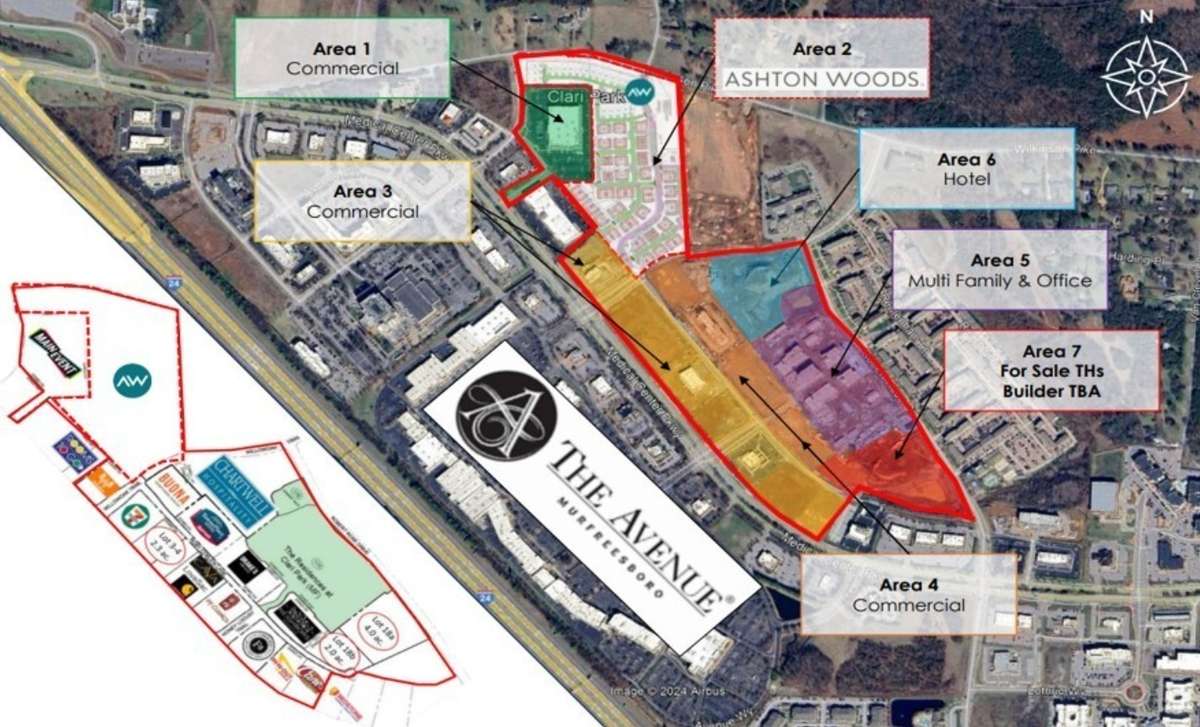 Promenade at Clari Park is ideally located across the street from The Avenue and is part of the vibrant Clari Park development, placing you just steps away from a wide variety of restaurants and shopping.