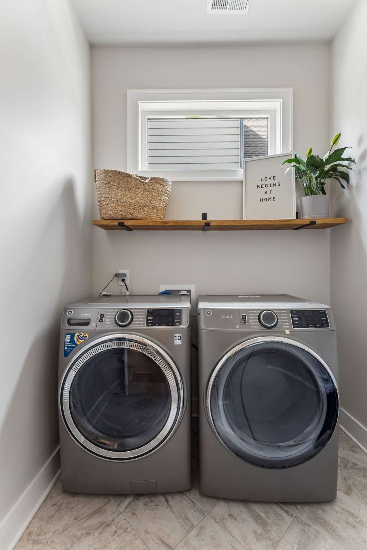Laundry room comes with a full closet