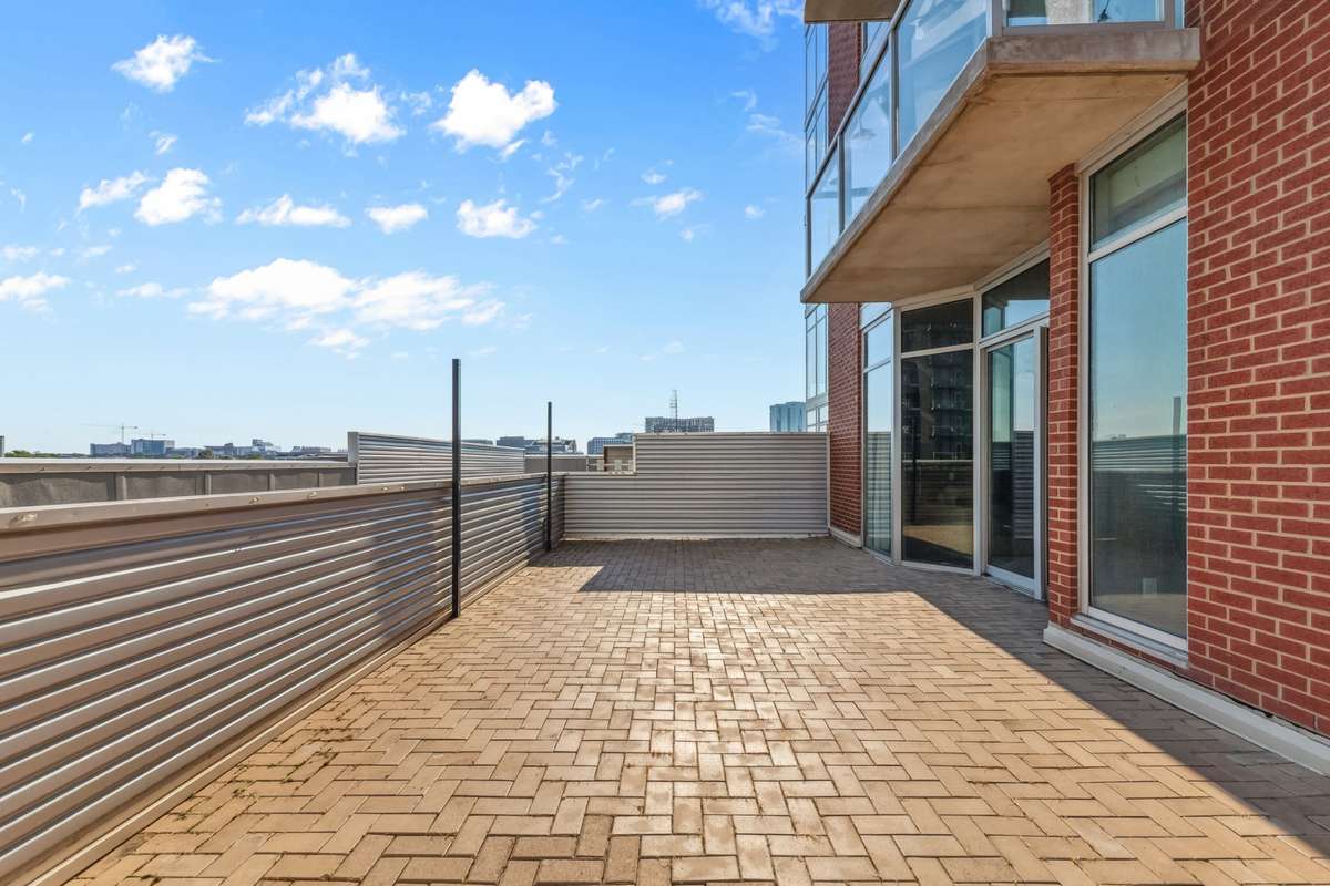 Rare oversized terrace offering expansive outdoor living space.