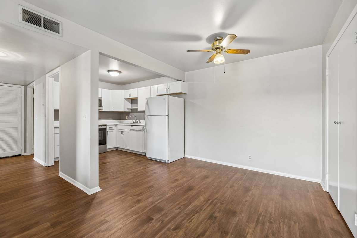 New gleaming luxury vinyl plank flooring runs throughout the home, providing warmth and a modern sense of style that is both beautiful and easy to maintain!