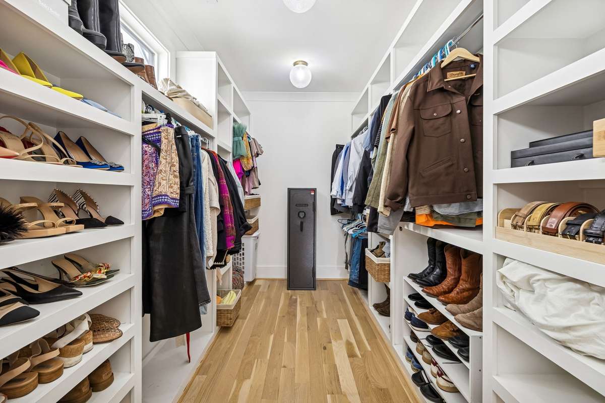 Oversized walk-in primary closet
