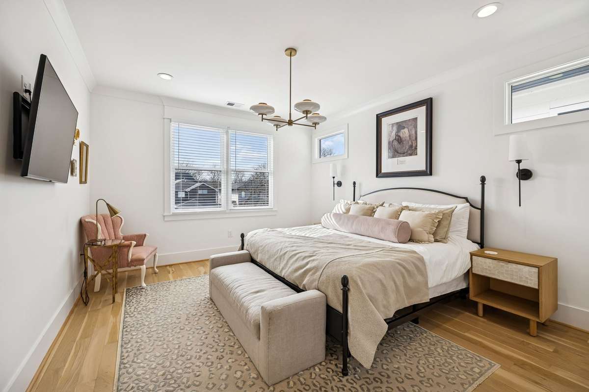 Step into the private primary retreat on the second level
