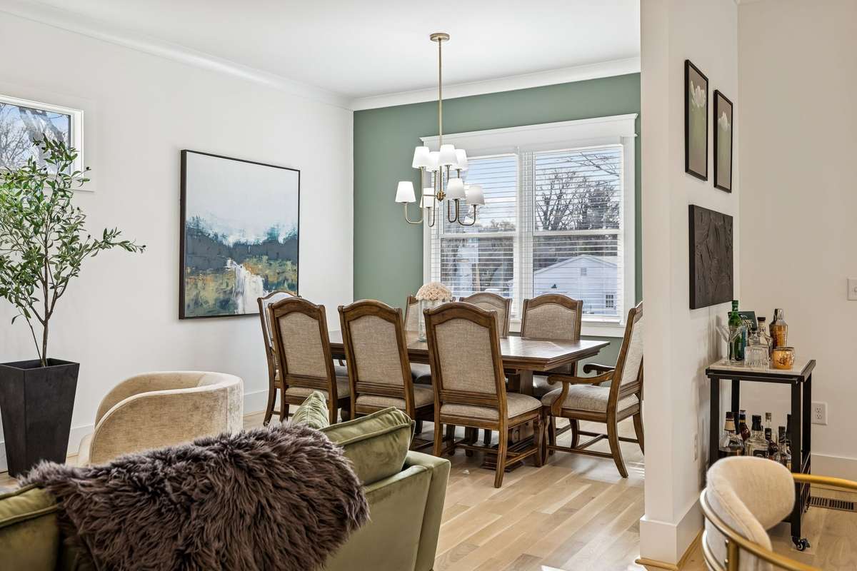 Charming designated dining nook