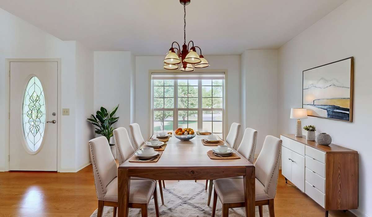 Formal dining room.  Plenty of room for family / friend gatherings.  (virtually staged)