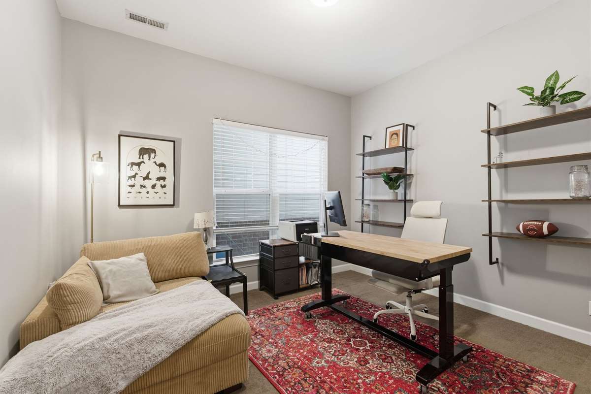 First bedroom downstairs is currently being used as home office