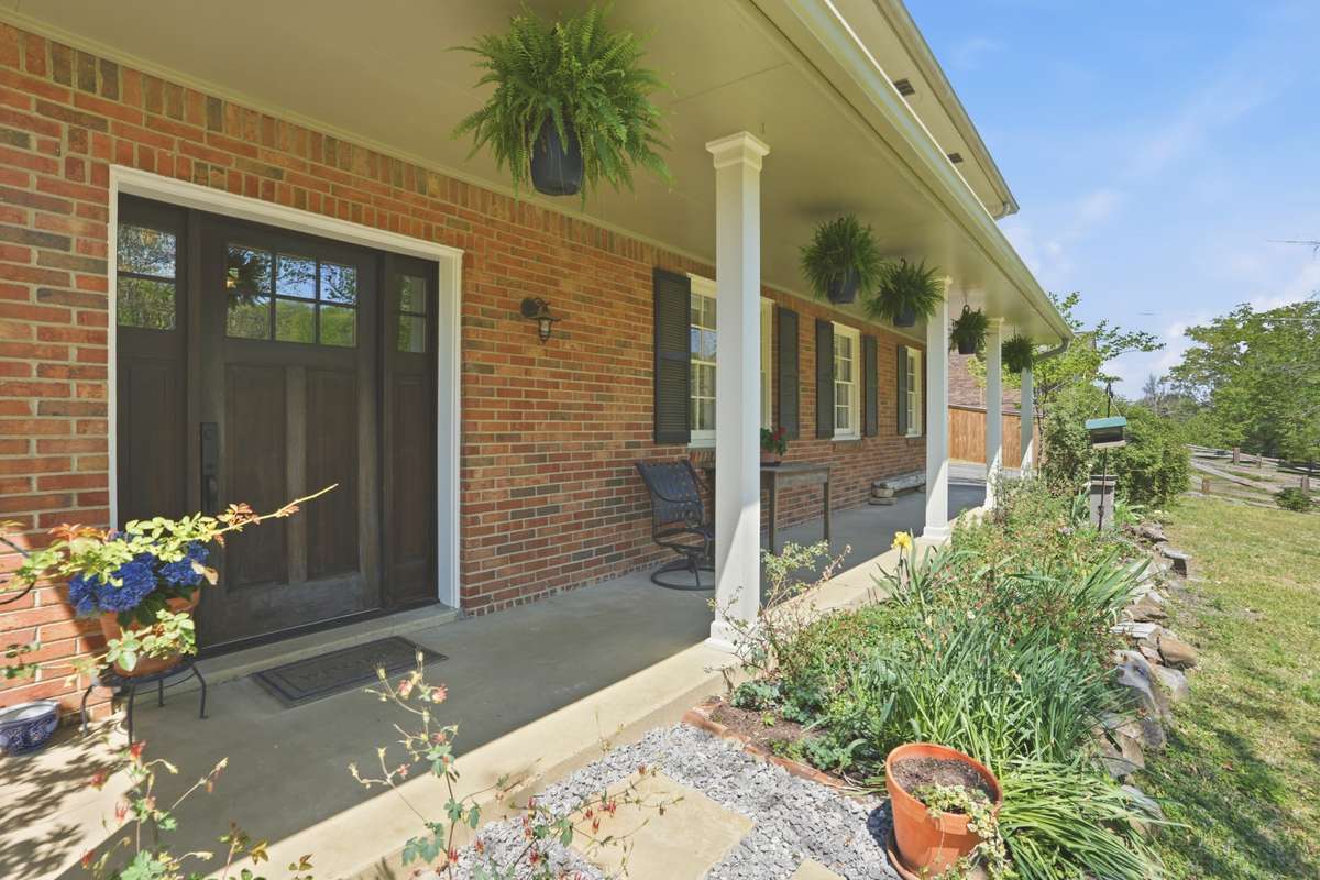 Picturesque front porch.