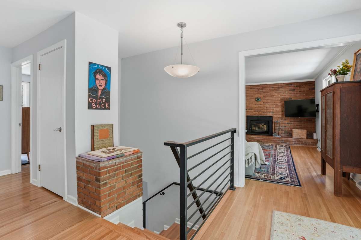 Beautiful stairwell leads you down.