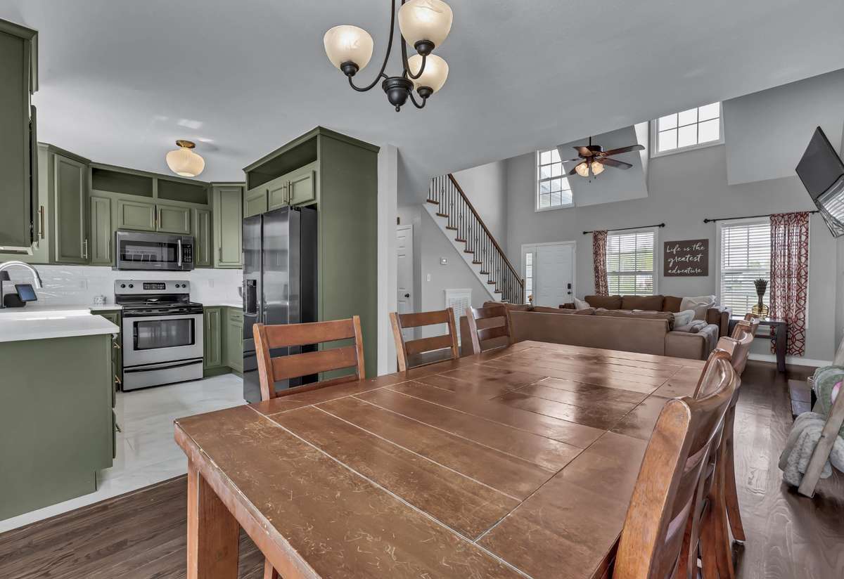 The living area on the main level flows seamlessly together.