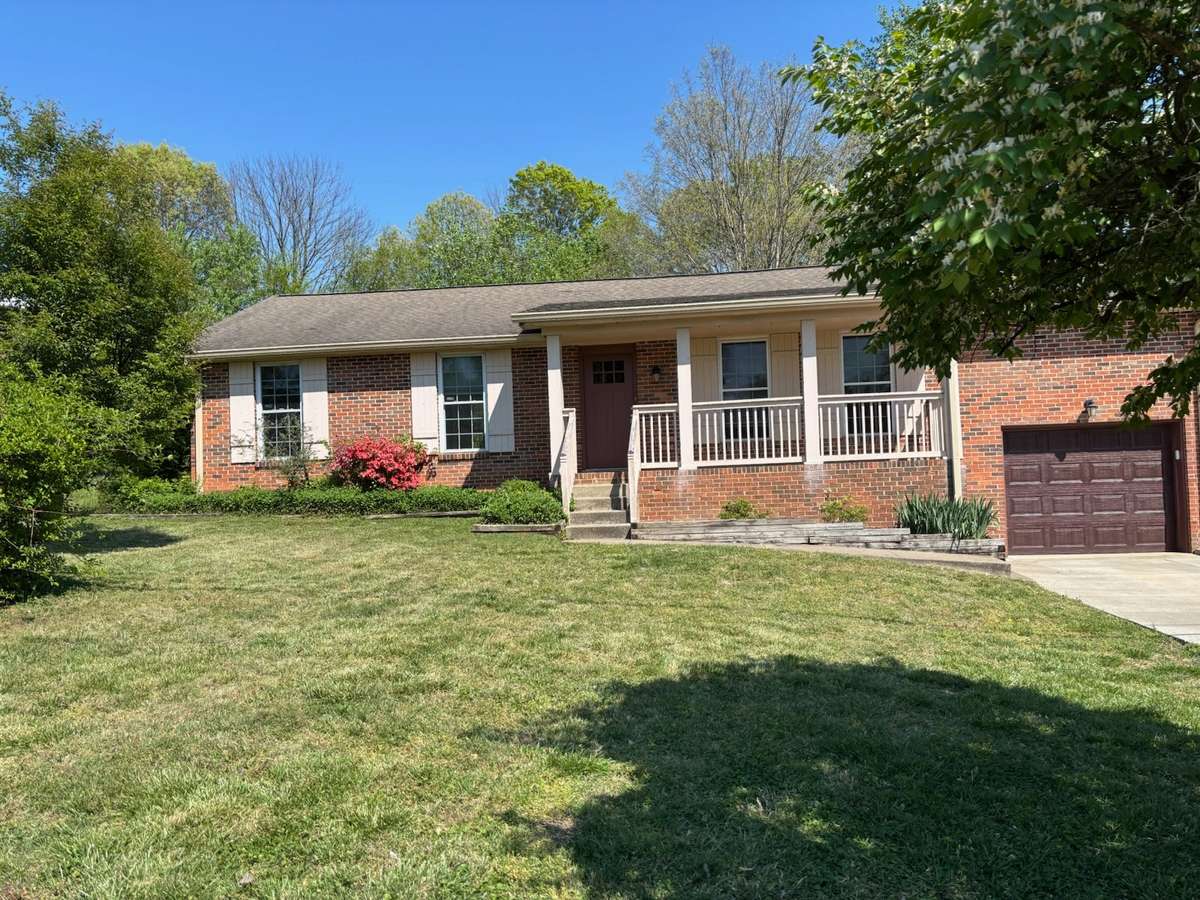 All brick home with one car garage.