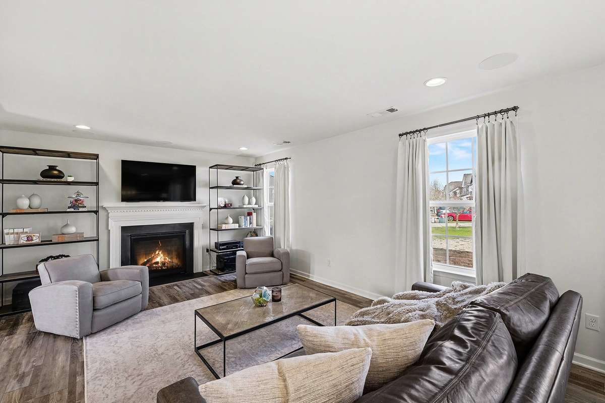 Cozy gas fireplace and surround sound in the living room!