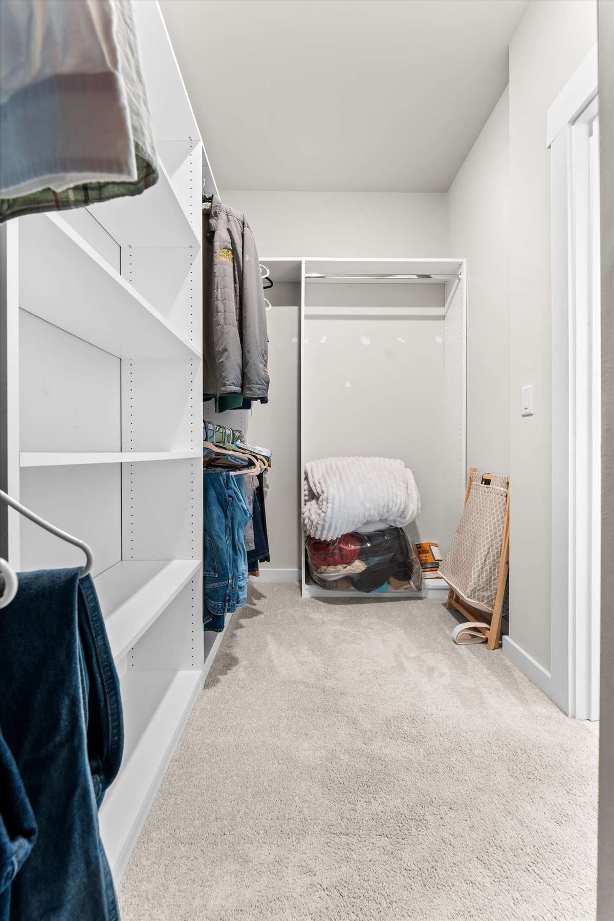 Master closet with upgraded storage solutions