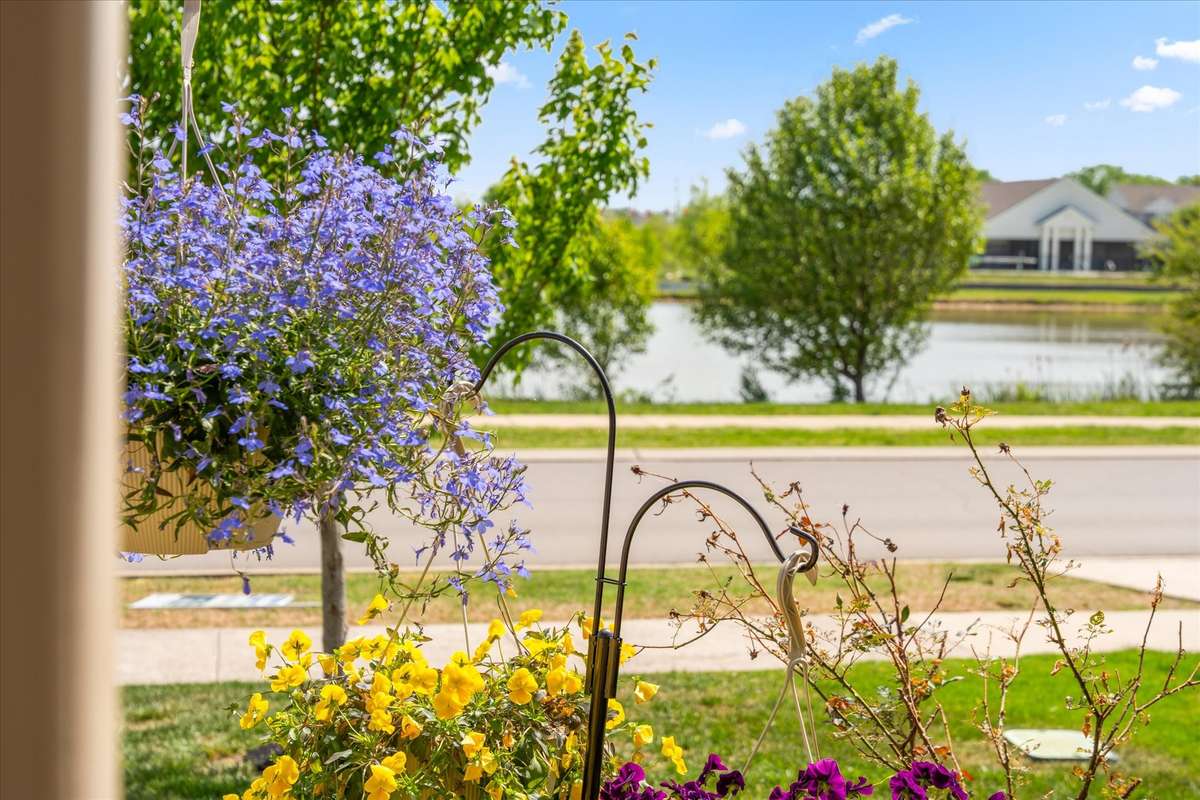 Enjoy coffee while sitting on the front porch looking at the lake