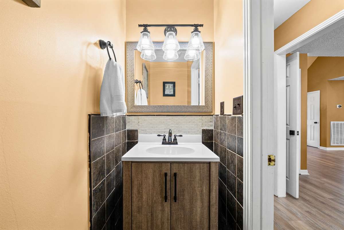 Renovated 1/2 Bath on the Main Level for your guests in the Perfect location. You are going to LOVE this plan!