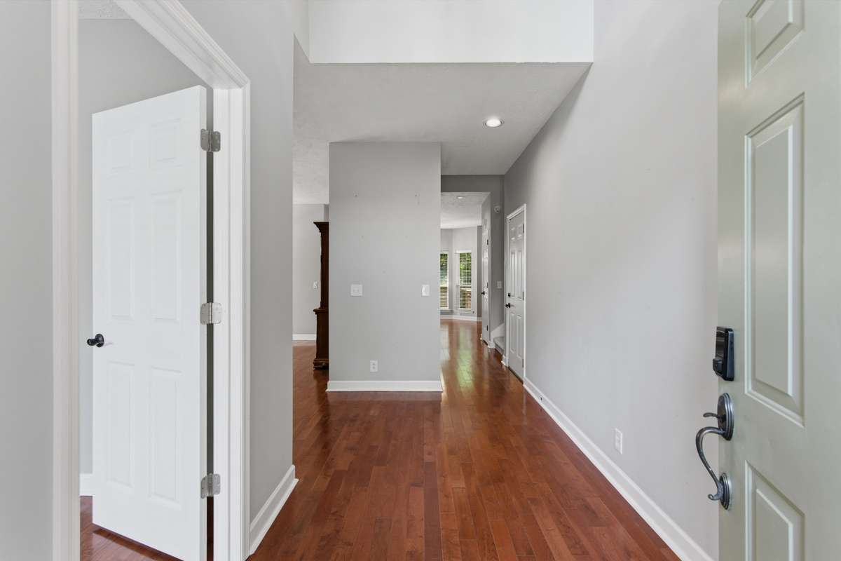Two story entryway.