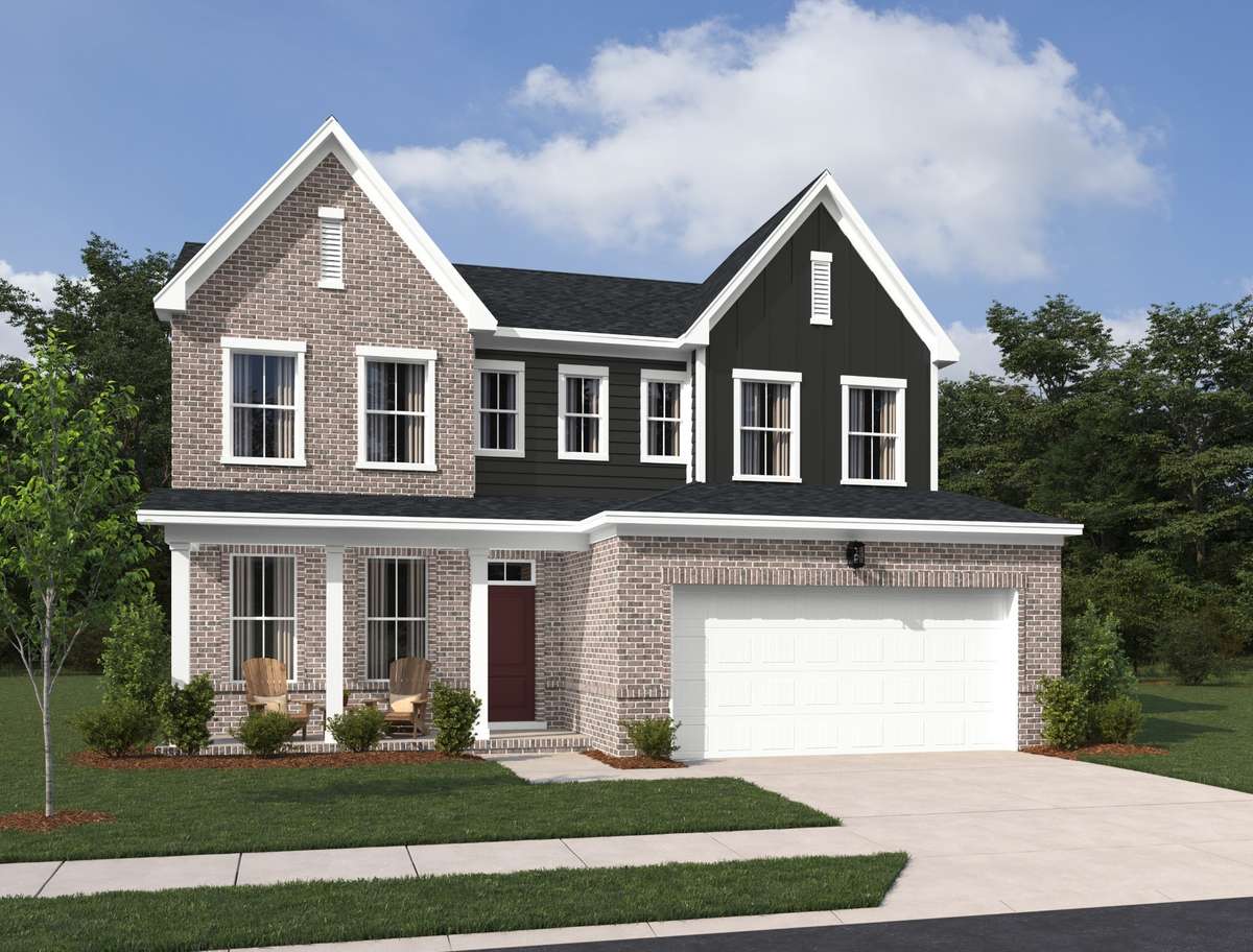 Macon exterior.  Picture is for illustrative purposes only. May be of similar home, same floorplan. Options, upgrades, appliance package, colors, selections, designs, may vary.
