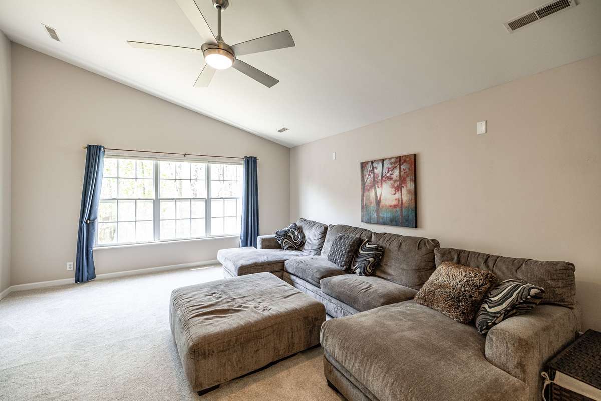 Bonus room prewired for speakers and media