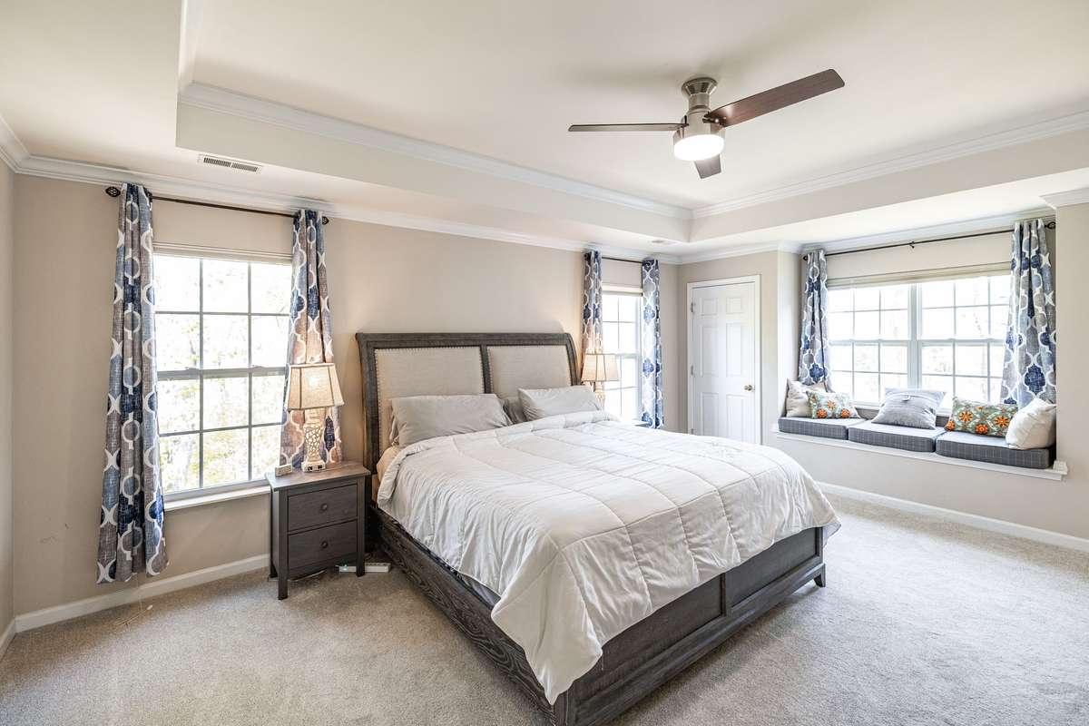 Primary Bedroom with lots of window light
