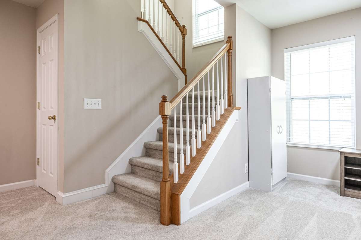 Stairway to finished basement