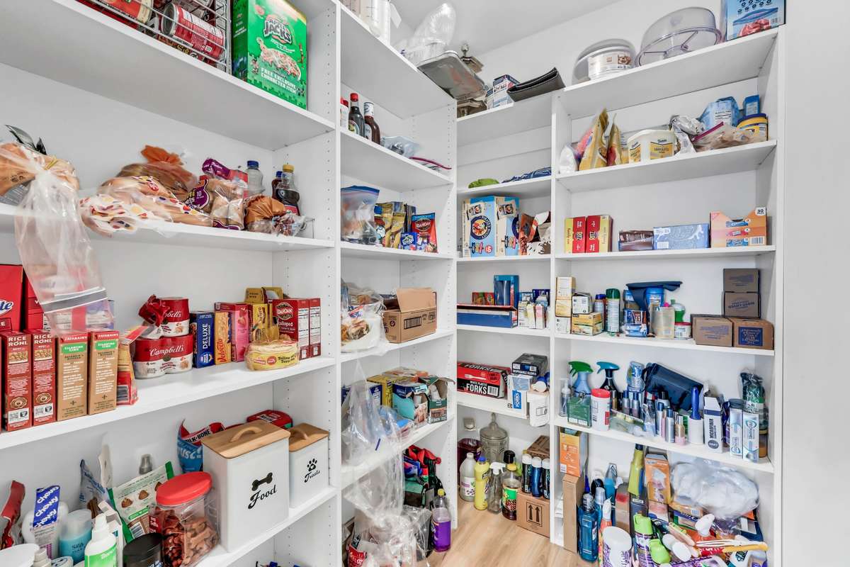 spacious walk-in pantry