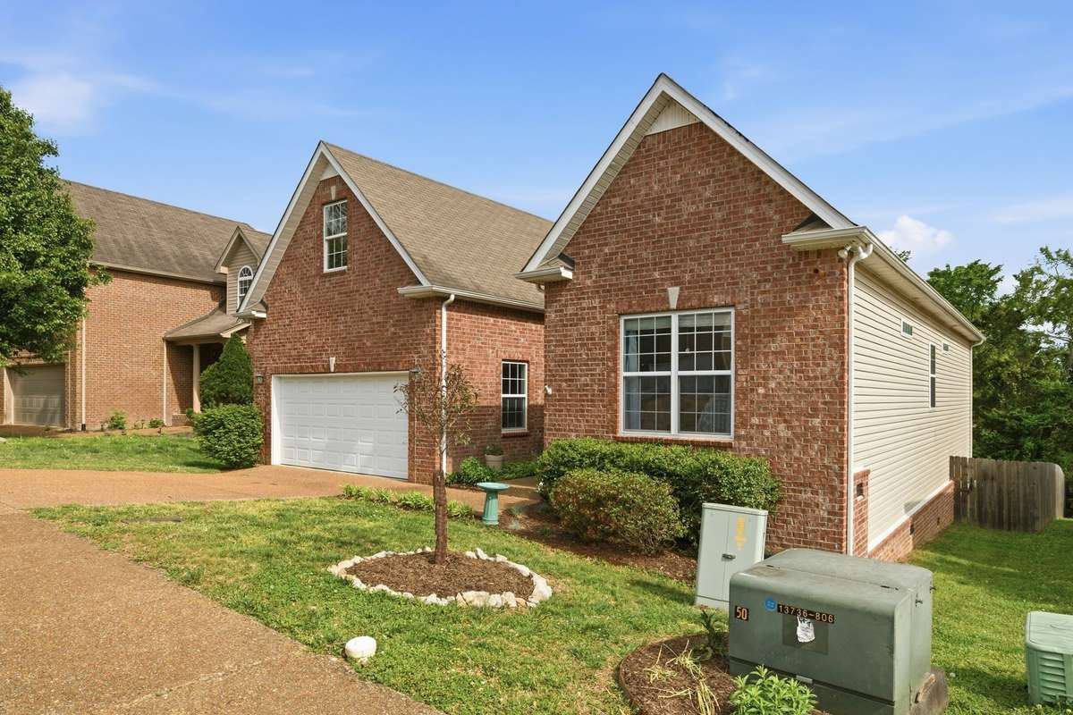 The brick veneer front adds warmth and style.