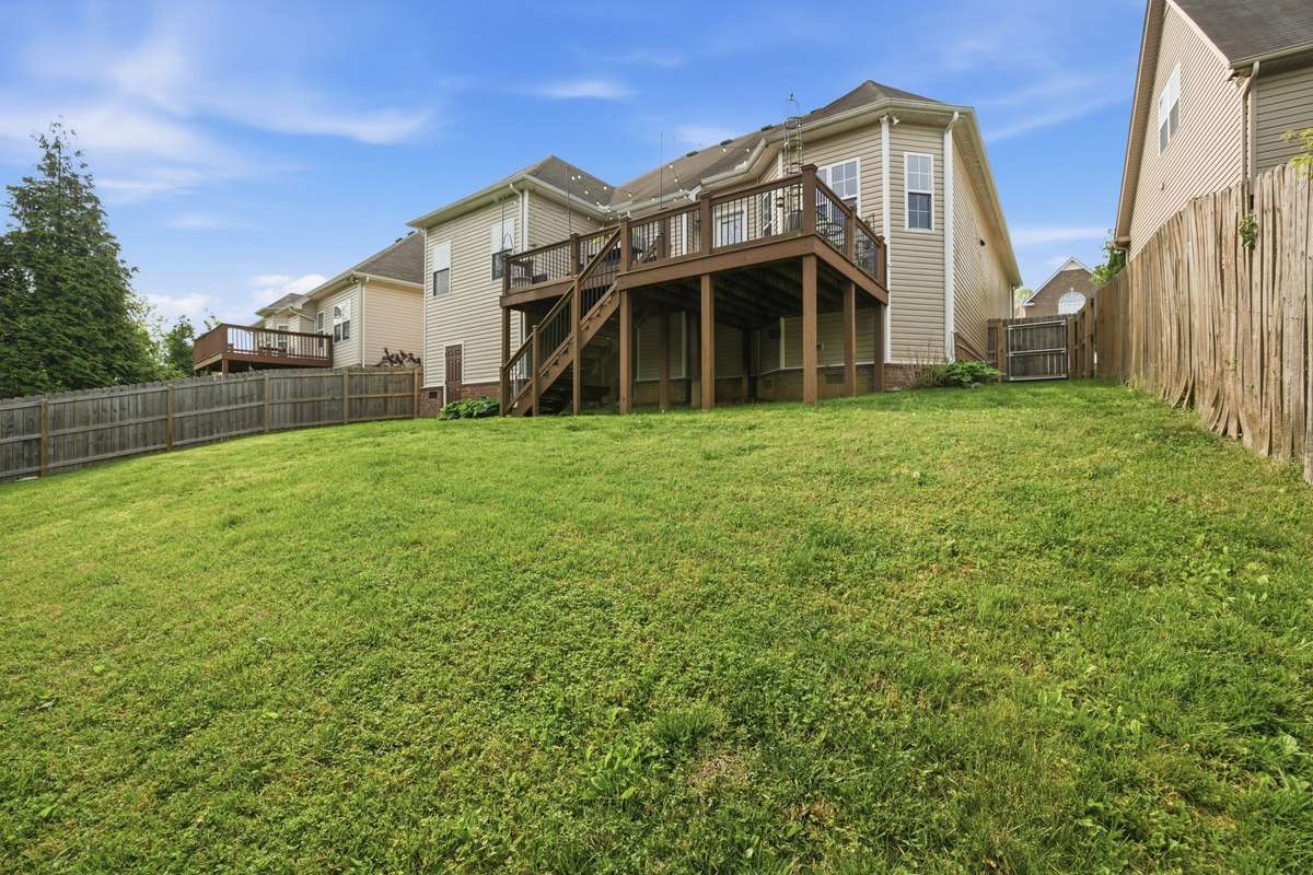 The backyard is fully fenced to provide protection and privacy for pets and people!