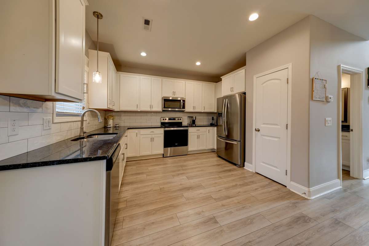 Kitchen features a pantry