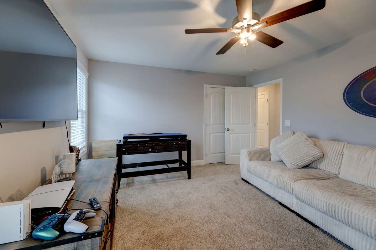 Bonus room features a closet and can be used as a 5th bedroom