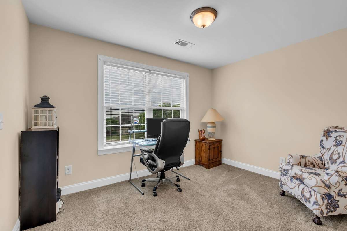 4th bedroom is being used currently as a office area.