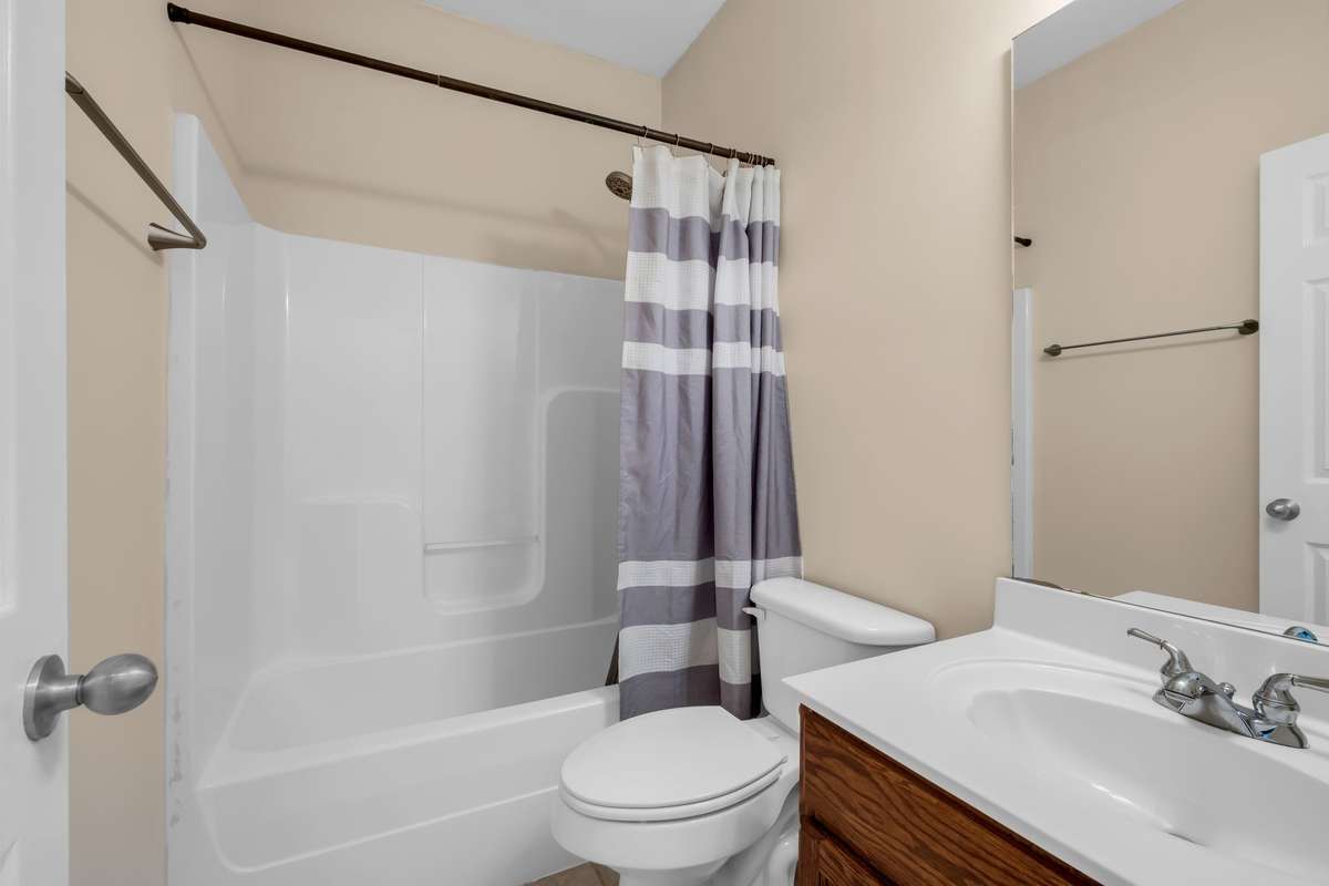 Second Full bathroom downstairs, Tub/Shower combo