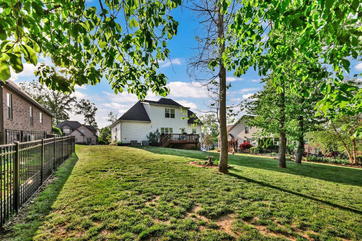 2971 Prince Drive has a large tree lined back yard,