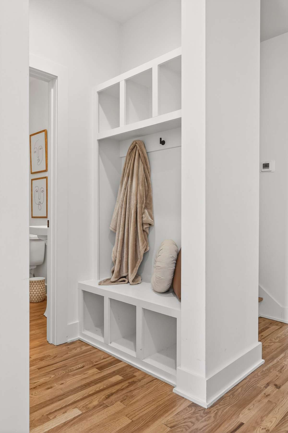 Garage Landing area for storage. Great for keeping things organized.