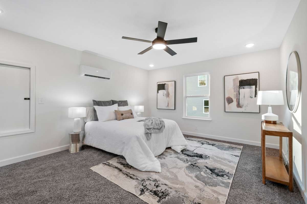 OVERSIZED PRIMARY BEDROOM SUITE— UPSTAIRS…. LARGE PRIVATE BATHROOM & WALK IN CLOSET … nice additional storage