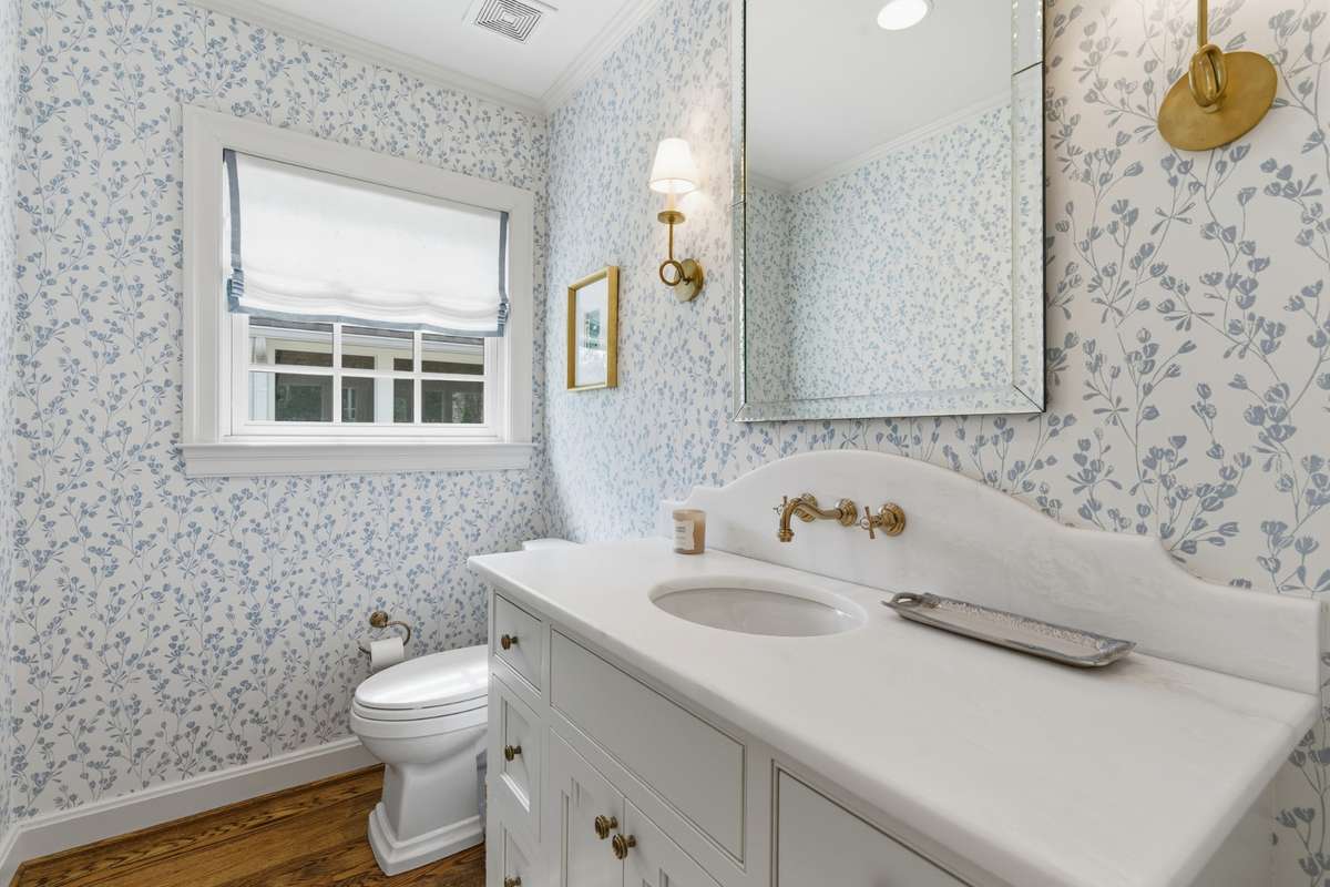 Half bath on main level.