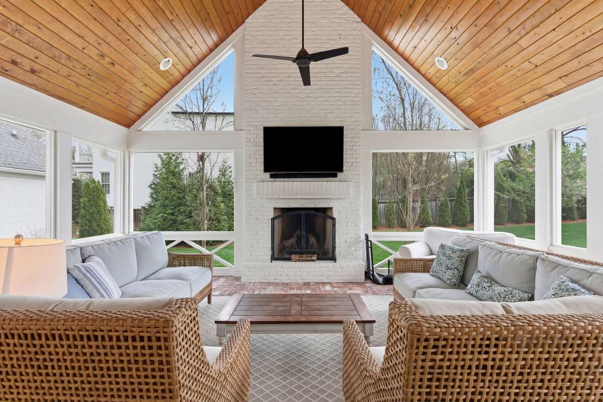 Fireplace #3! This truly becomes an extension of the home.
