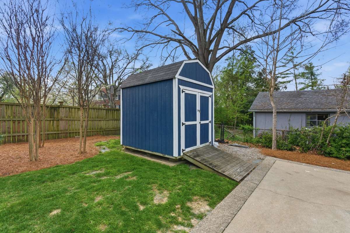 Storage shed - can remain. Great for additional outdoor storage.