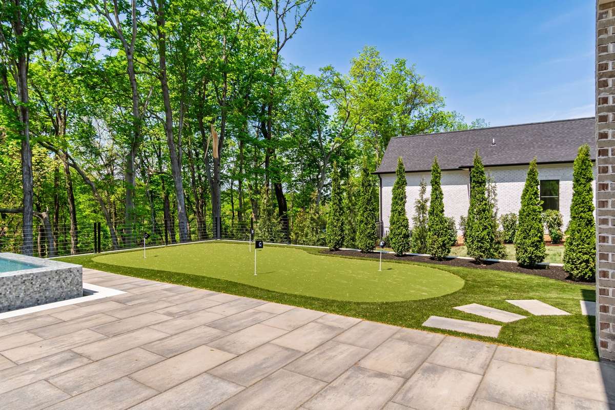Putting Green next to spa.