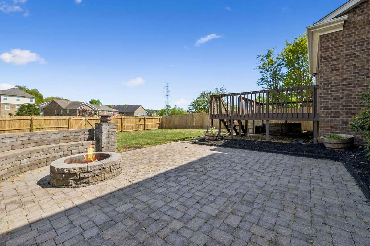 Huge custom stone patio
