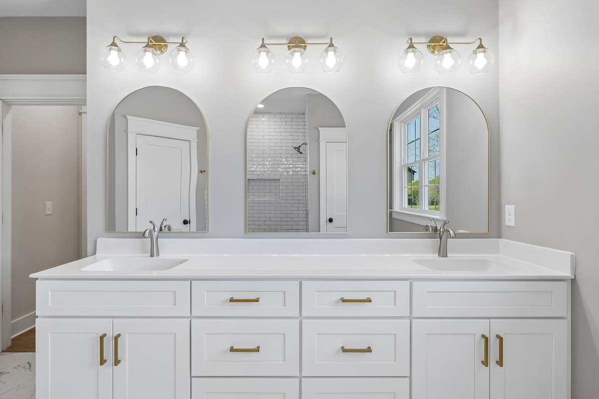 Primary vanity in bathroom