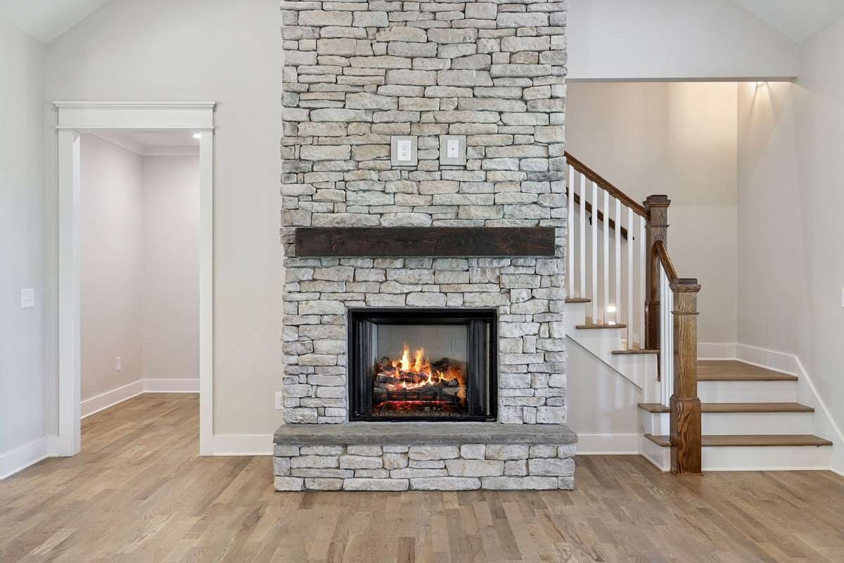 Gas fire place in living room
