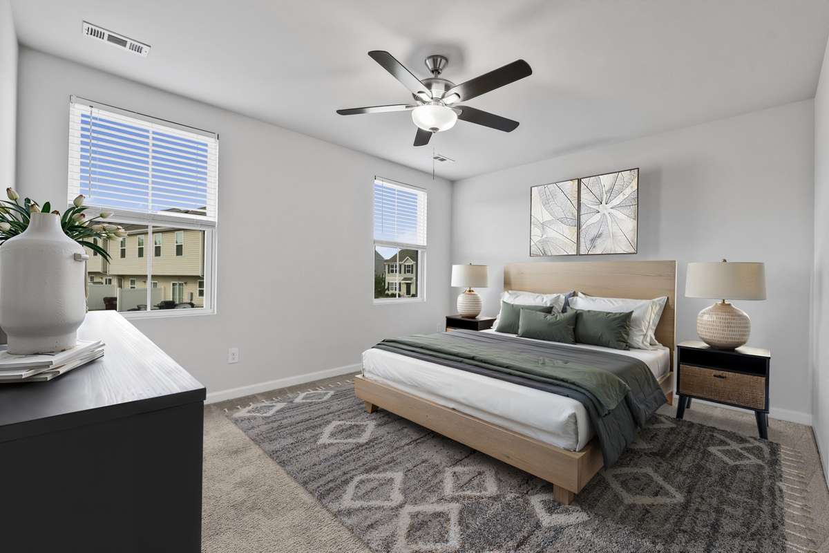 Virtually Staged Primary Bedroom
