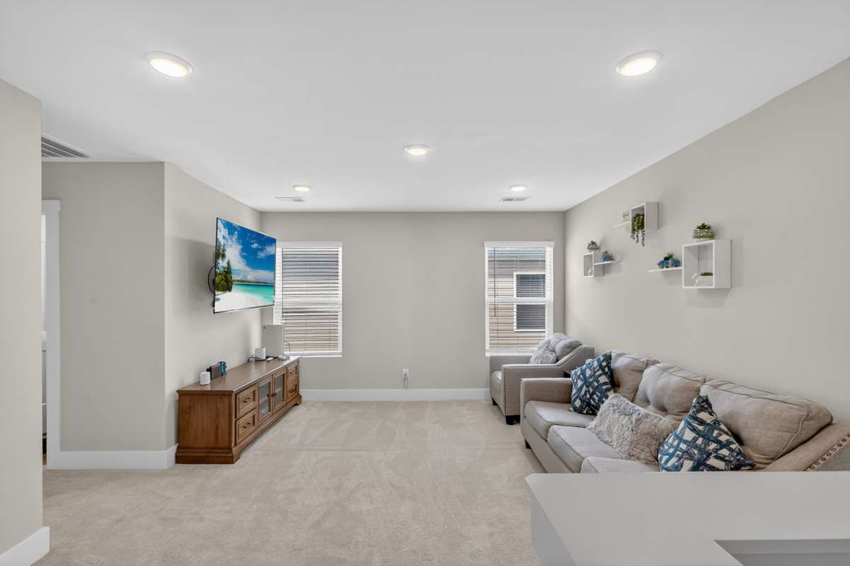 Spacious open bonus room on the 2nd level ideal for media or play.