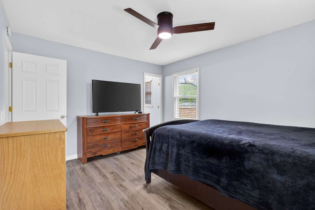 Nice Primary Bedroom with the brand new bath just ahead.