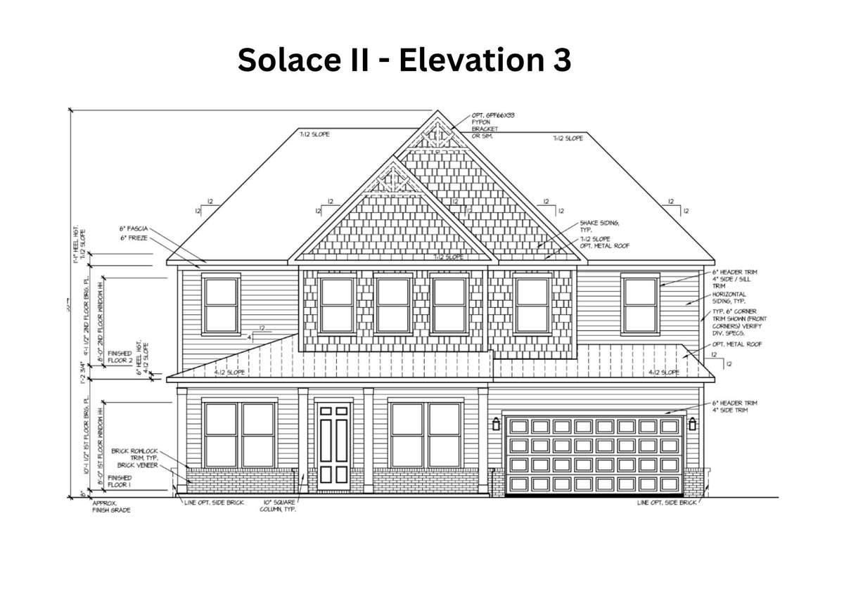 Elevation 3 is being built on Homesite 04. Please note, the garage will be on the side. Not front facing.