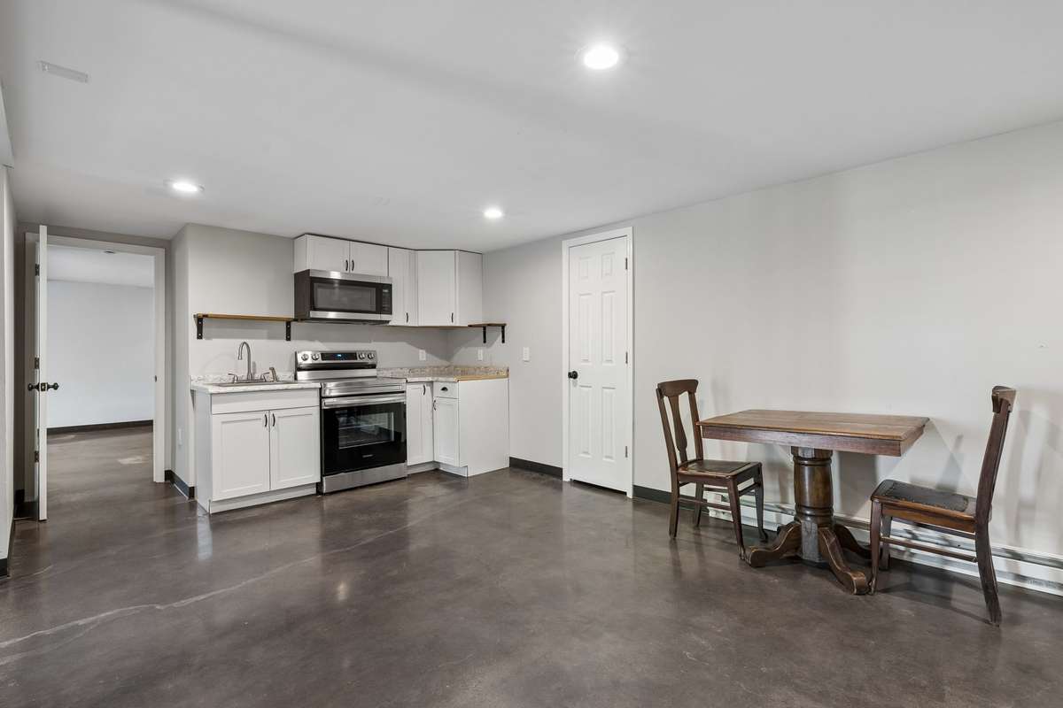 Self-contained basement apartment with separate entrance, full kitchen, bathroom, and laundry. Ideal for mother-in-law suite or income-producing rental.