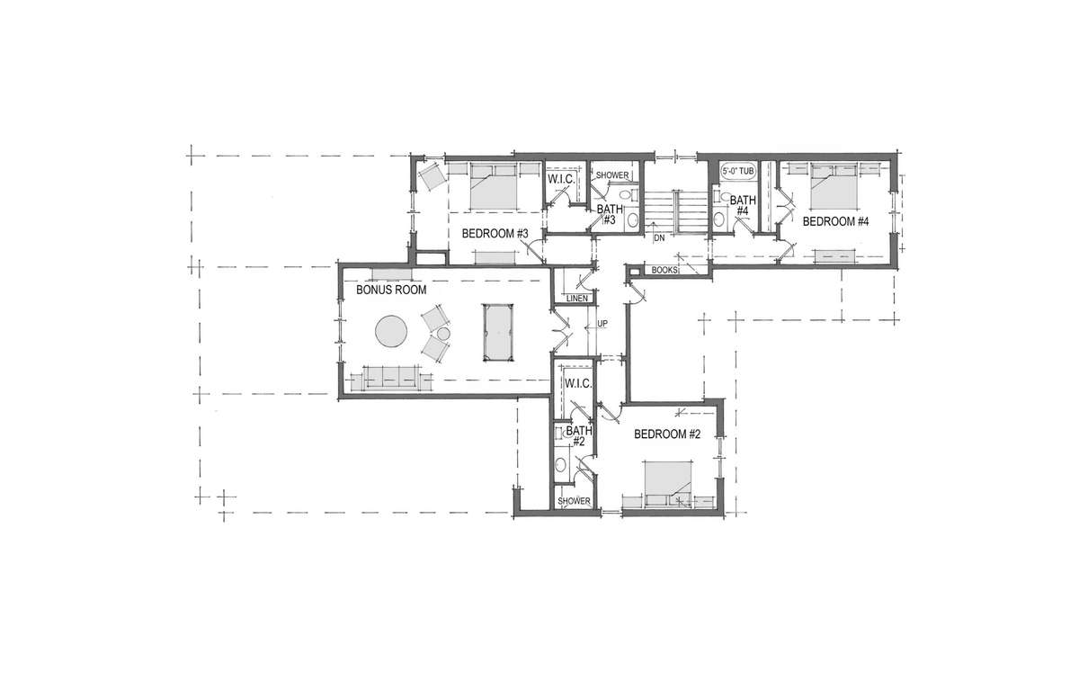 Upper level floor plan