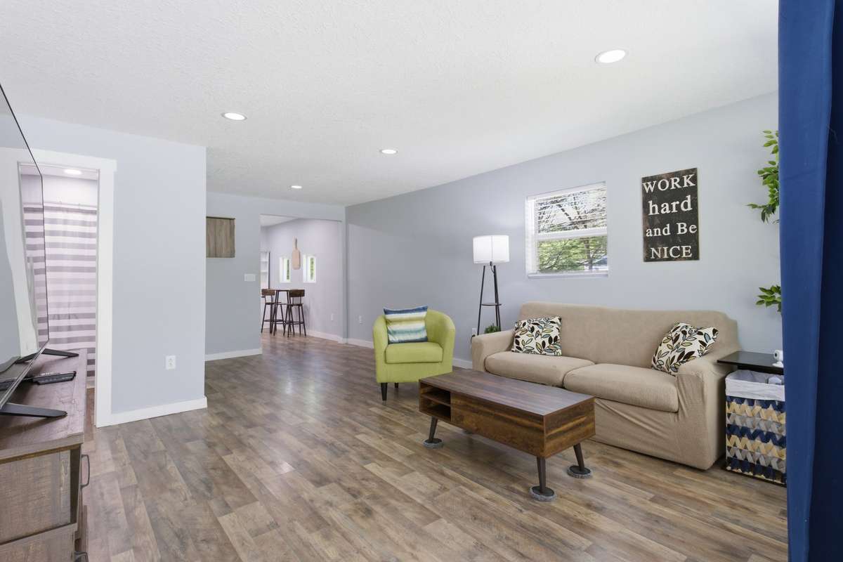 The home offers a comfortable atmosphere and easy flow
