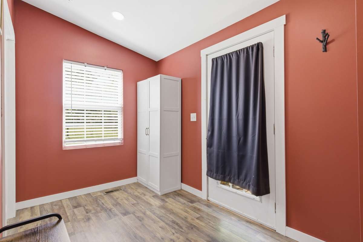 Mudroom/drop zone off backdoor