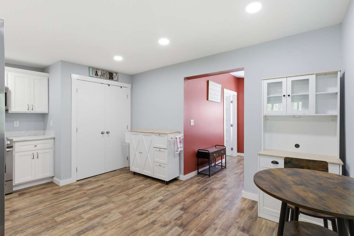 Laundry in kitchen -washer and dryer remain!