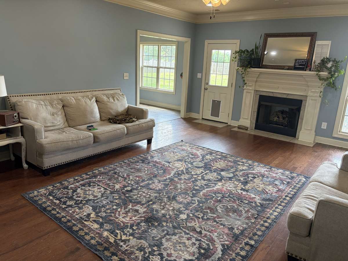 Living Room with a gas fireplace